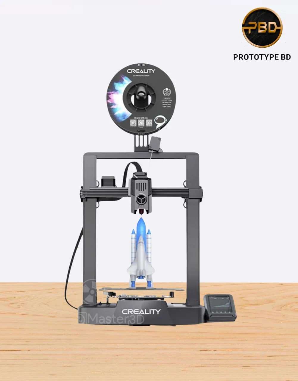 Creality Ender 3 V3 KE 3D Printer with direct drive extruder and high-speed printing showcased on PrototypeBD