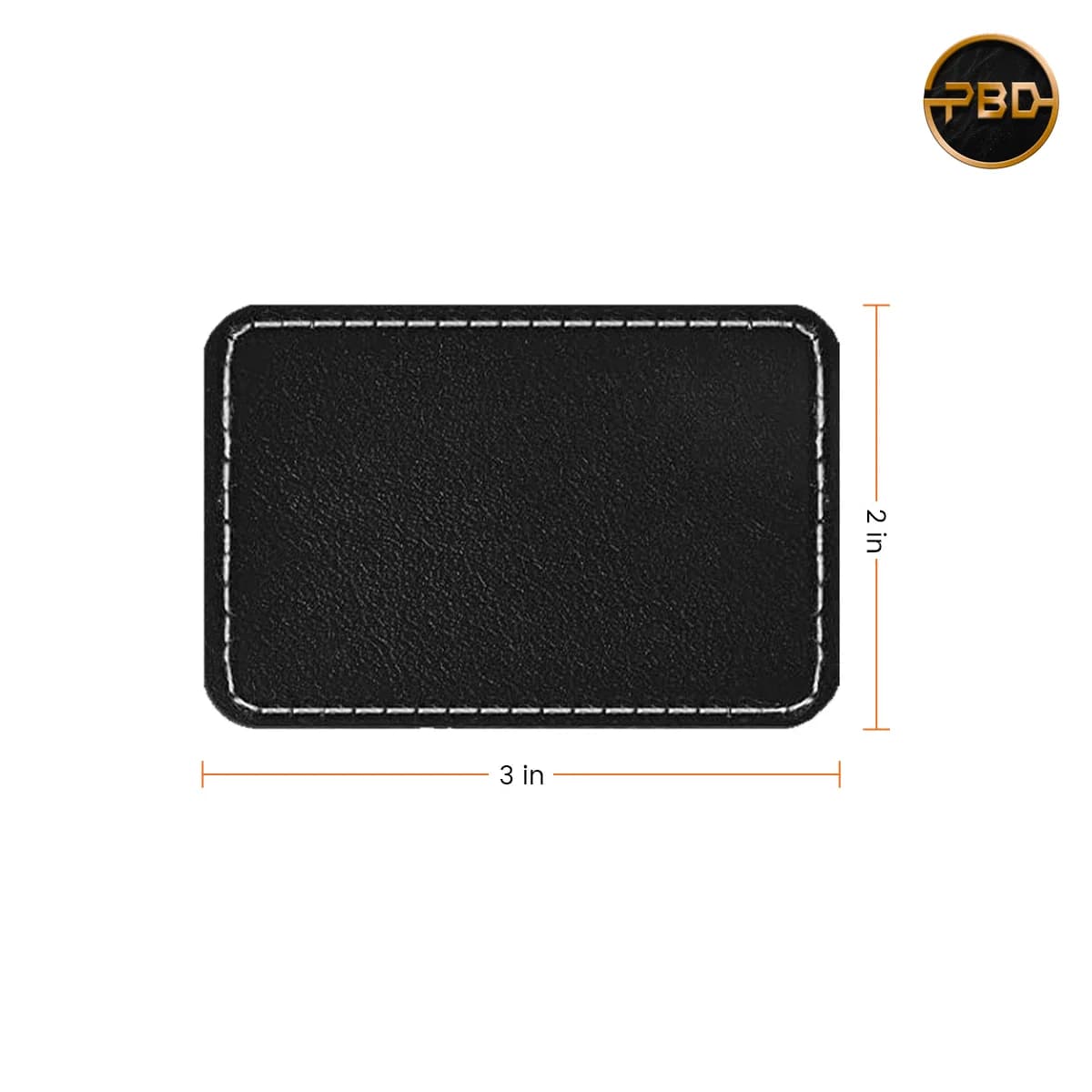 AlgoLaser PU Leather Patches, Black Engraves to Silver (10 pcs)