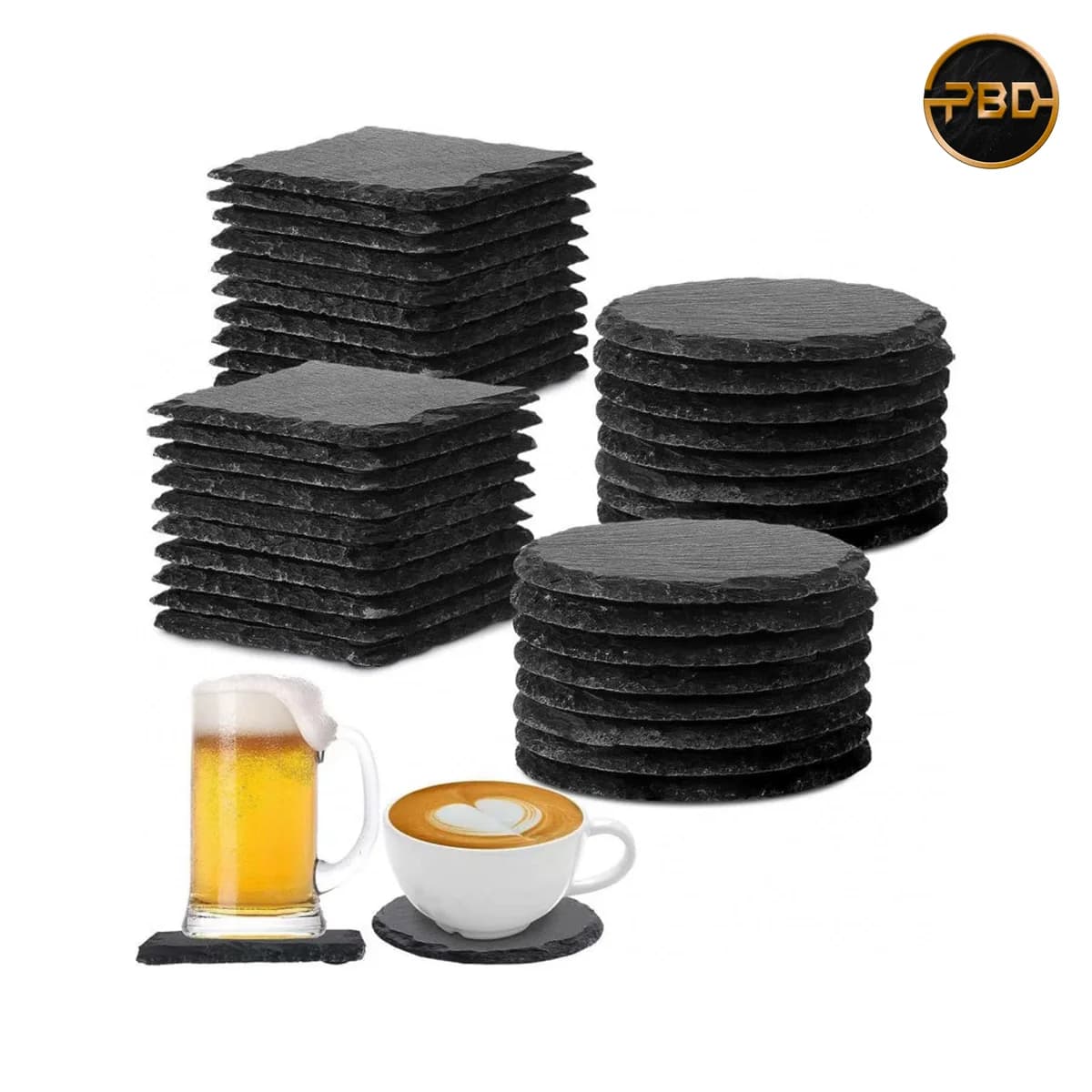 AlgoLaser Slate Coasters 100 mm (9 pcs)