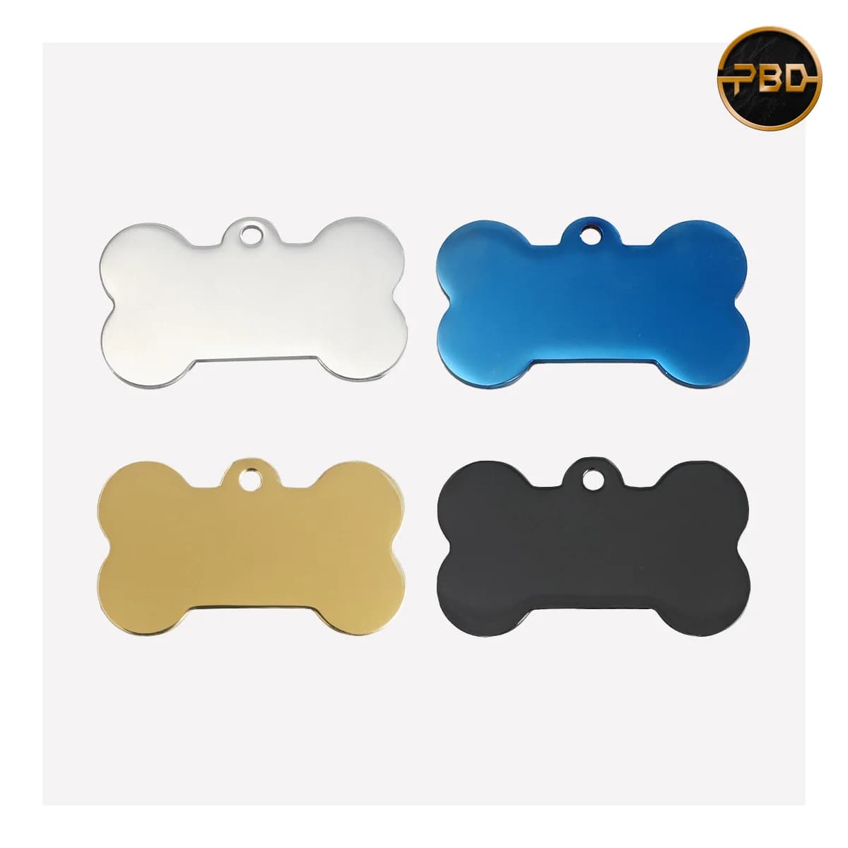 AlgoLaser Stainless Steel Dog Tags (20 pcs, mixed colours)