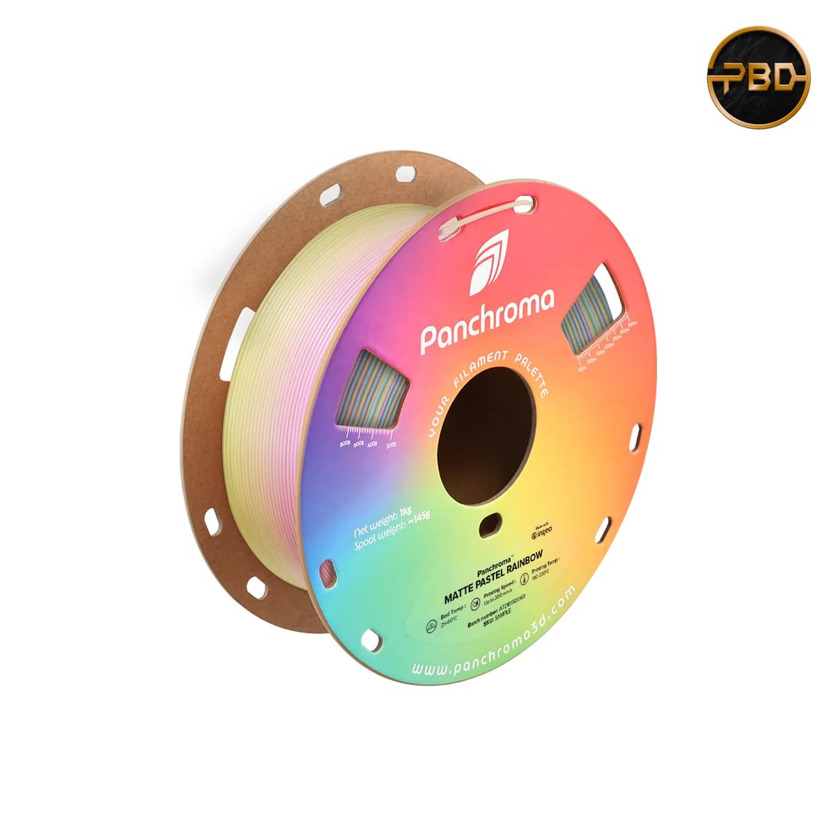 Polymaker Panchroma Gradient PLA Filament Matte Pastel Rainbow (With spool)