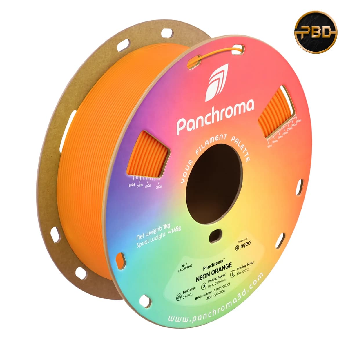 Polymaker Panchroma Neon PLA Filament Orange
