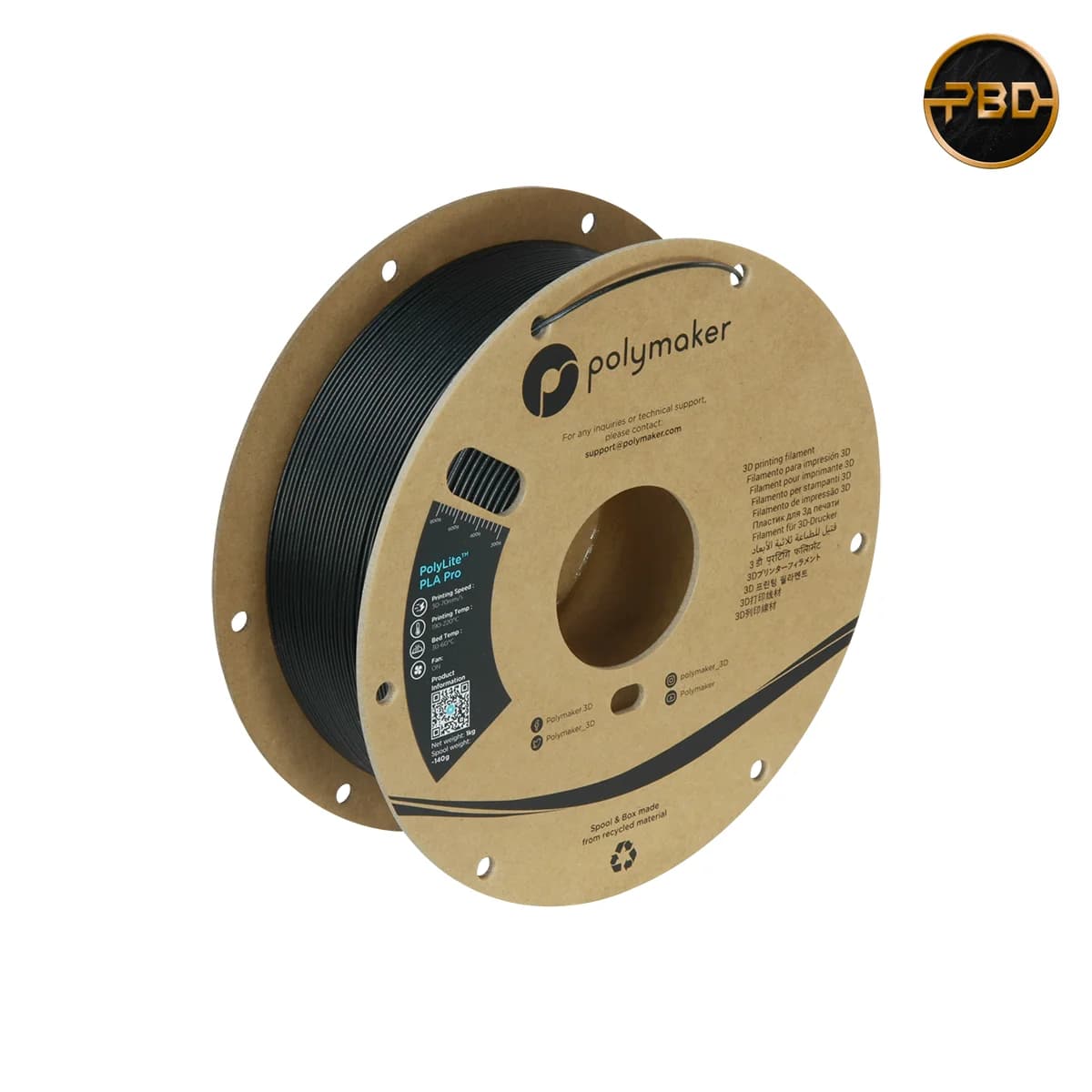 Polymaker PolyLite PLA Pro Filament Black