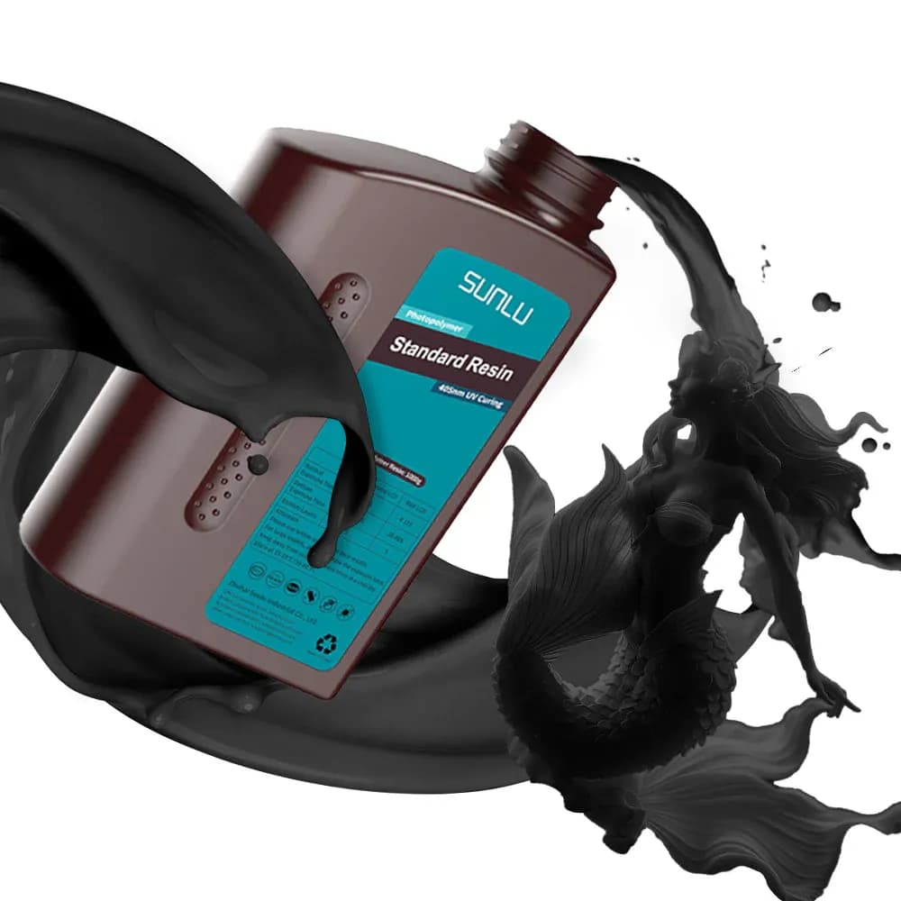 SUNLU Standard black 3D printing resin for LCD and UV resin printers with high precision
