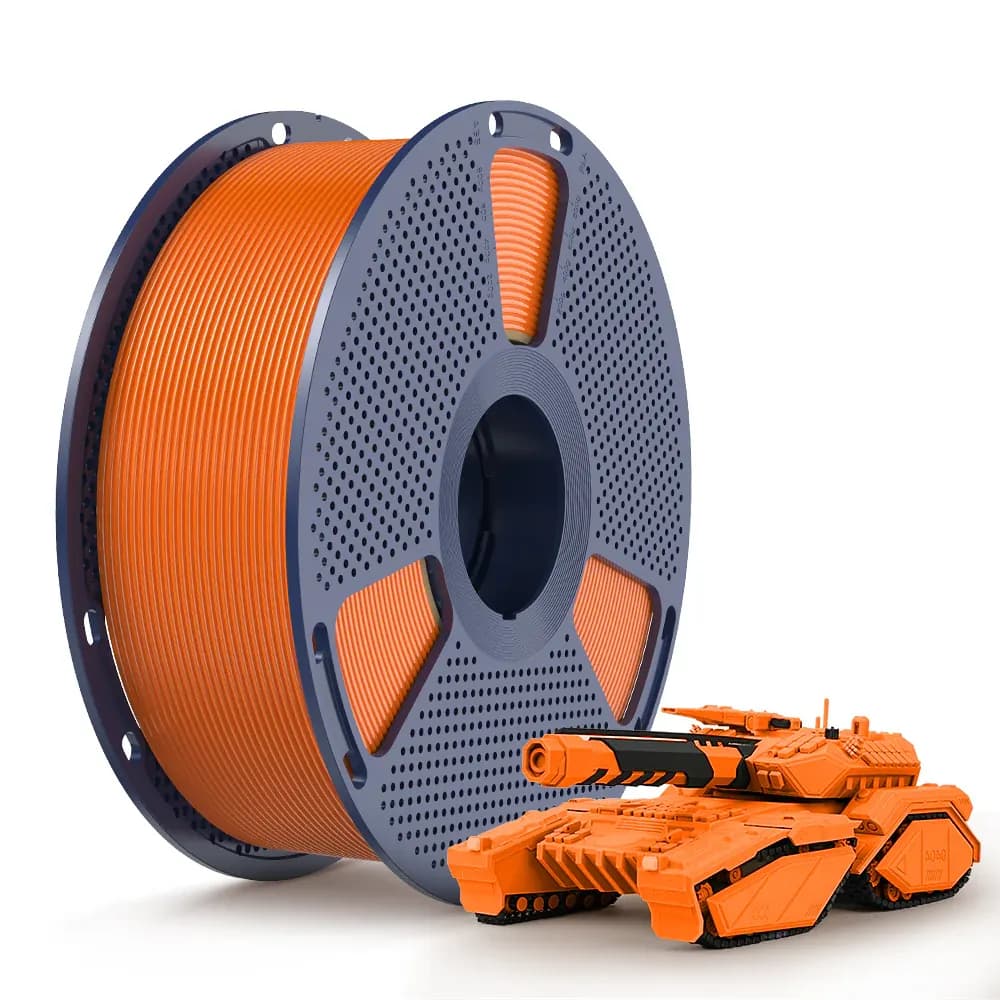 SUNLU PLA Plus Orange 3D Printer Filament 1.75mm for smooth and vibrant 3D printing