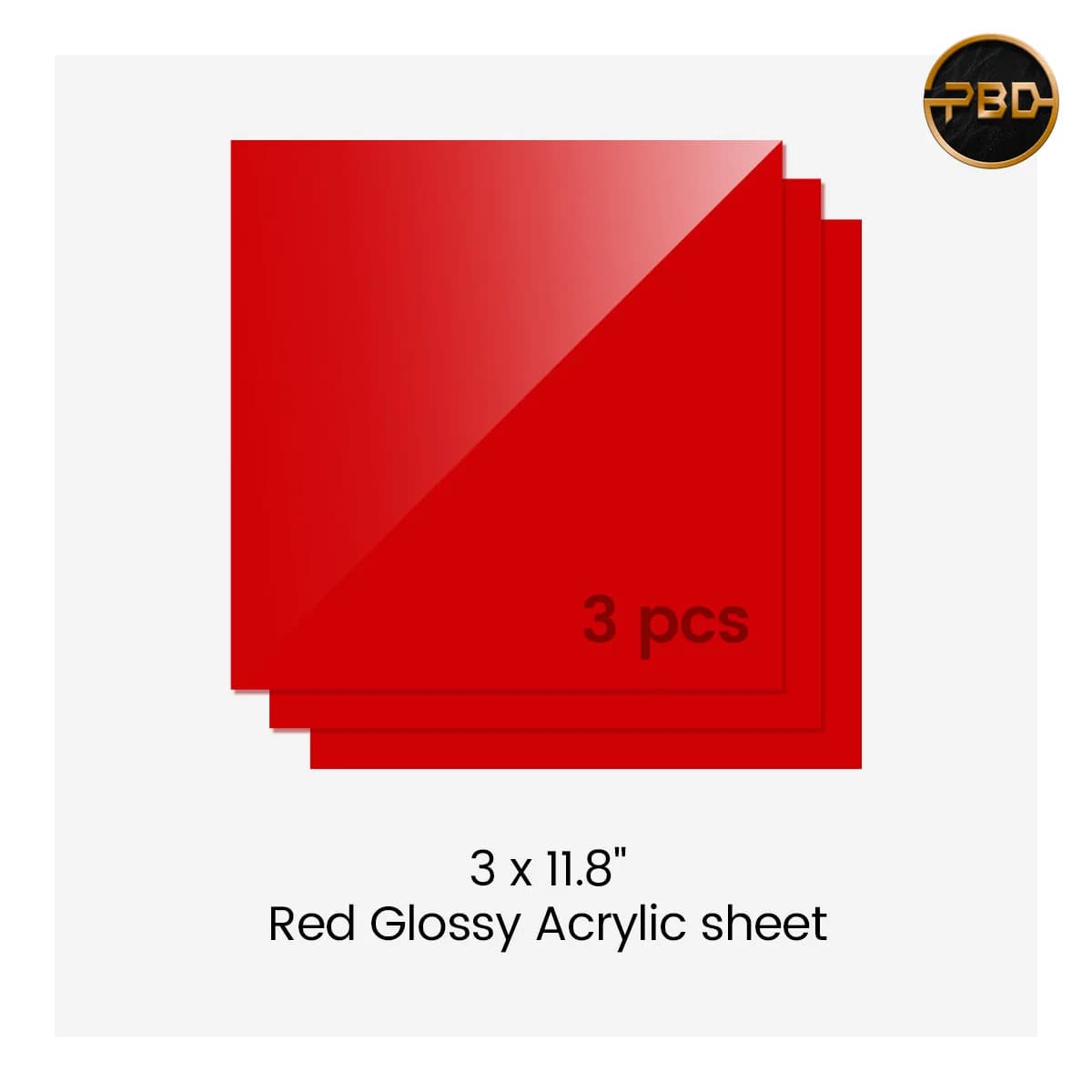 AlgoLaser Acrylic Sheets 300 × 300 × 3 mm (3 pcs)