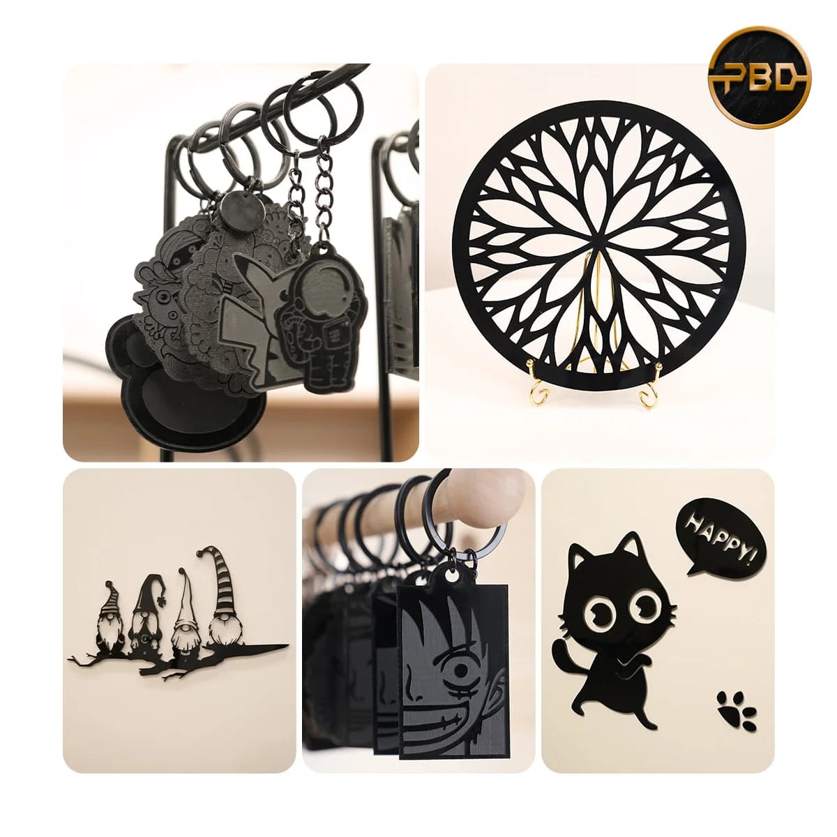 AlgoLaser Black Acrylic Test Sheets (5 pcs)