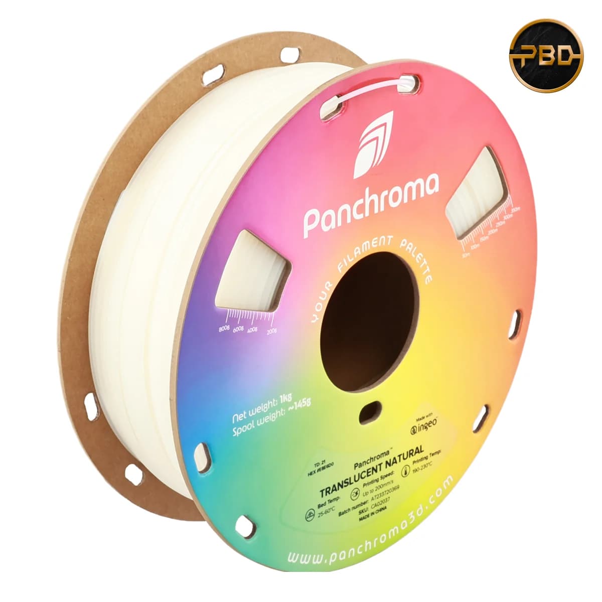 Polymaker Panchroma Translucent PLA Filament Natural