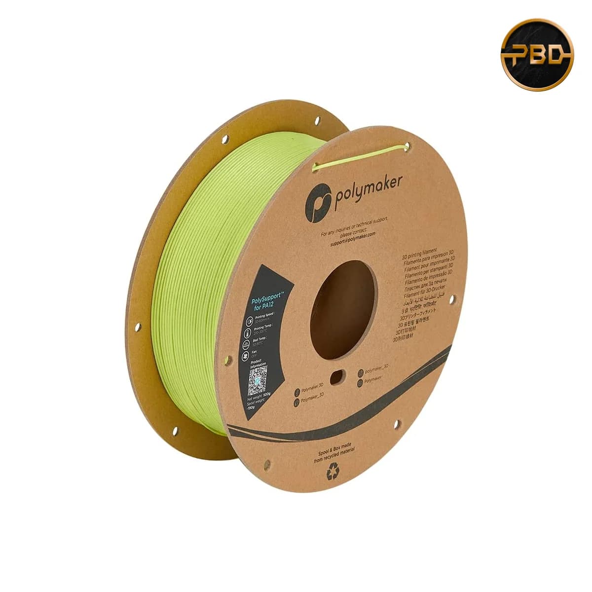 Polymaker PolySupport for PA12 Filament Grass Green