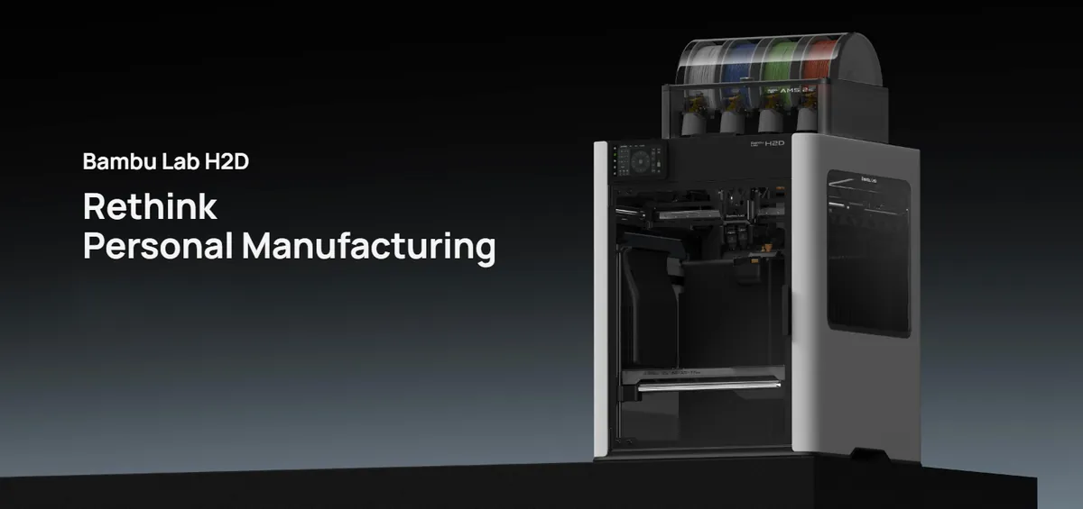Bambu Lab H2D 3D printer redefining personal manufacturing with speed, precision, and smart features