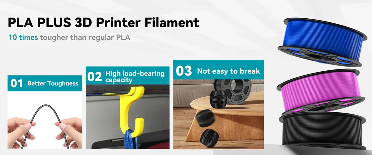 SUNLU PLA+ toughness and strength for load-bearing prints