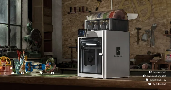 Bambu Lab X1C Combo 3D printer with AMS for multi-color, high-speed, and AI-assisted printing