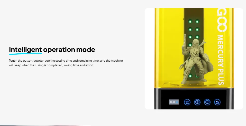 Elegoo Mercury Plus V2.0 Resin 3D printer wash cure station