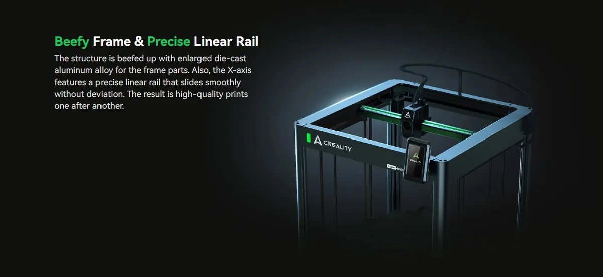 Creality Ender-5 Max 3D Printer featuring a strong metal frame and precise linear rail for stable and accurate 3D printing in Bangladesh.