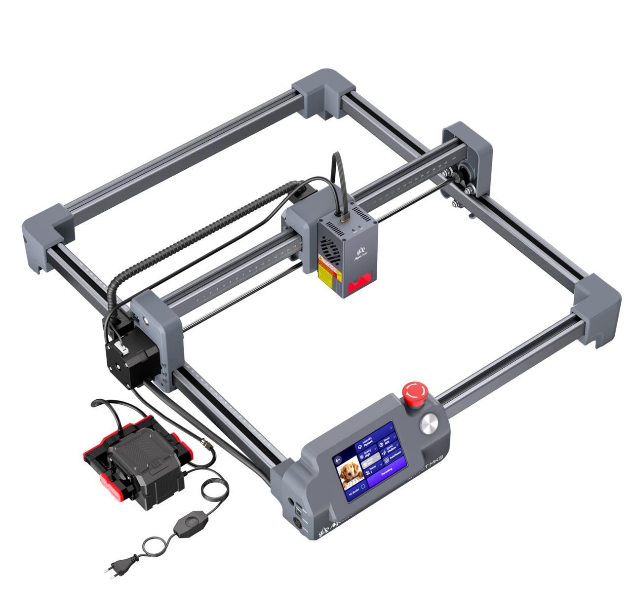 AlgoLaser DIY KIT MK3 with air-assist pump, angled view