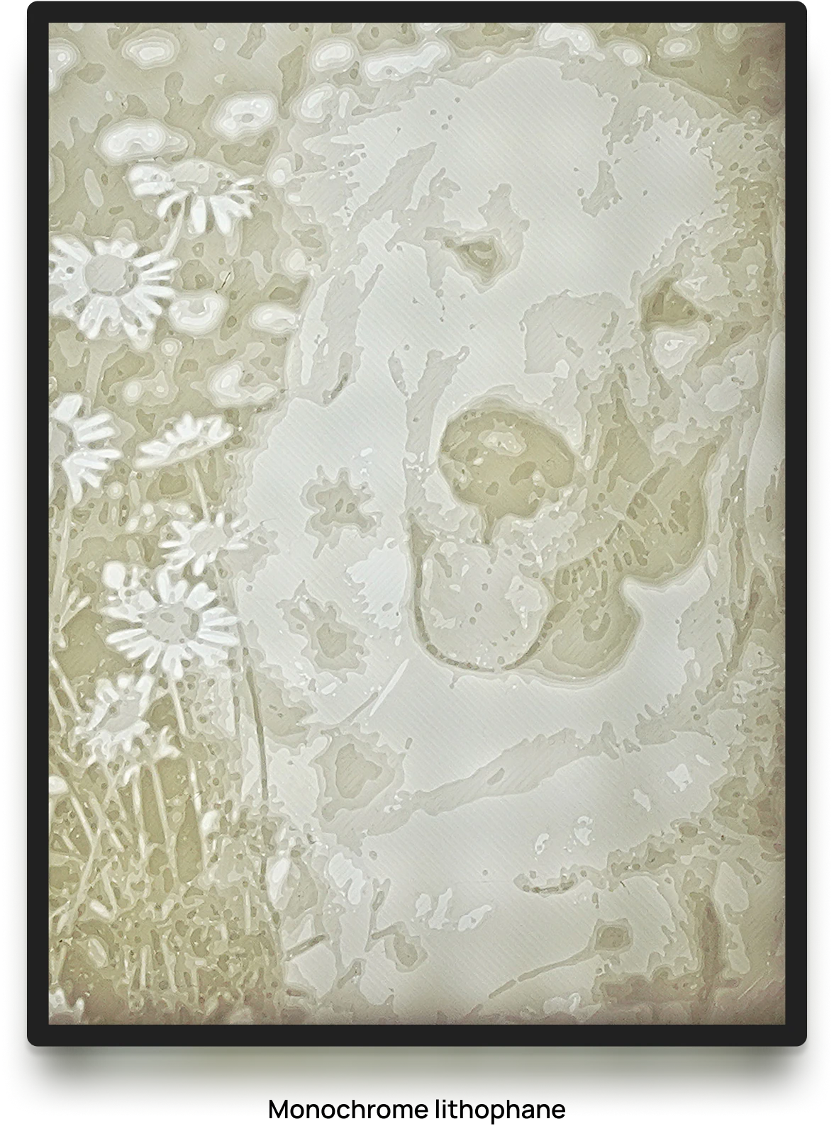 Bambu Lab PLA CMYK Lithophane Bundle 1 printed example