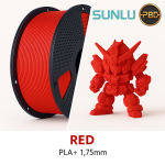 SUNLU PLA Plus Red 3D Printer Filament 1.75mm for smooth high-quality printing