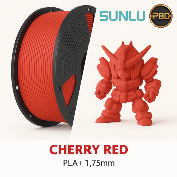 SUNLU PLA Plus Cherry Red 3D Printer Filament 1.75mm for precise and colorful printing