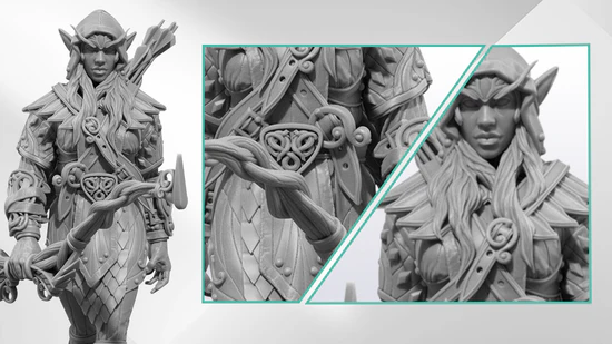 High accuracy 3D printing with fine detail resolution for prototypes, models, and miniatures
