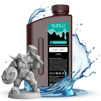 SUNLU Standard grey 3D printing resin for LCD, DLP, and UV resin printers with smooth finish