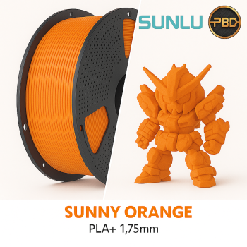 SUNLU PLA Plus Sunny Orange 3D Printer Filament 1.75mm for vibrant printing