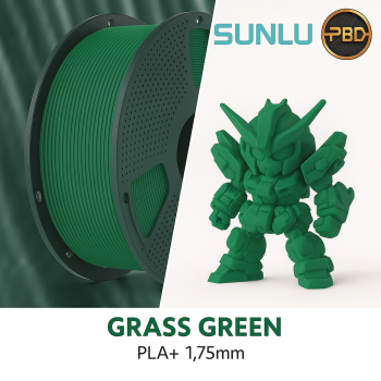 SUNLU PLA Plus Grass Green 3D Printer Filament 1.75mm for smooth and colorful printing