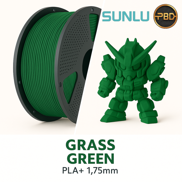 SUNLU PLA Plus Grass Green 3D Printer Filament 1.75mm for smooth and colorful printing