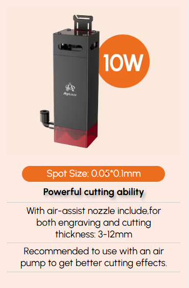 DIY kit 10W laser module features powerful engraving, fast cutting, and wide material support