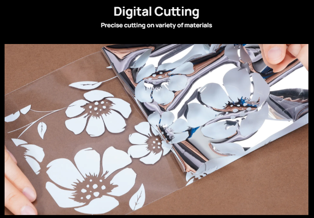 Digital cutting machine with precise cutting on wood, acrylic, leather, fabric, and plastic materials