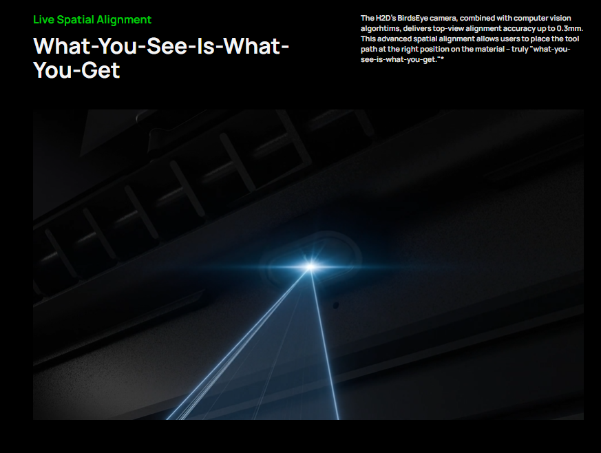 3D printer with live spatial alignment for accurate positioning and precise prints
