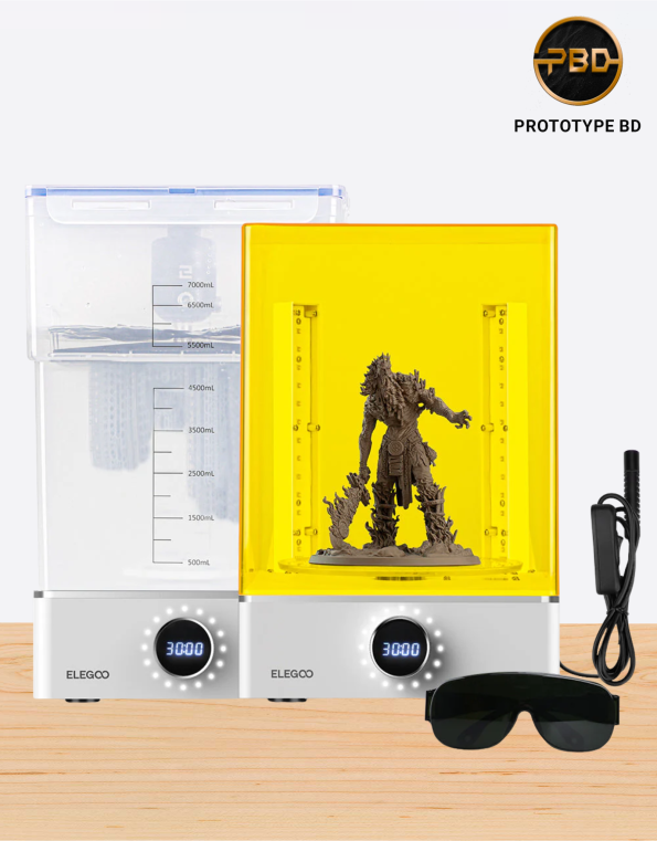ELEGOO Mercury XS Bundle washing and curing station for resin 3D prints with dual function system