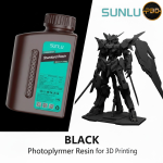 SUNLU Standard black 3D printing resin for LCD and UV resin printers with high precision