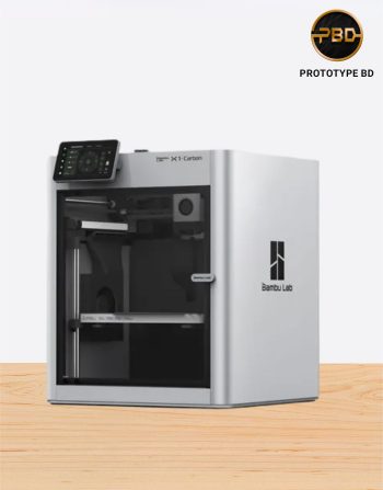 Bambu Lab X1 Carbon 3D printer with high-speed printing, multi-color AMS support, and AI features