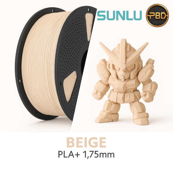 SUNLU PLA Plus Beige 3D Printer Filament 1.75mm for Accurate Printing