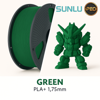 SUNLU PLA Plus Grass Green 3D Printer Filament 1.75mm for smooth and colorful printing
