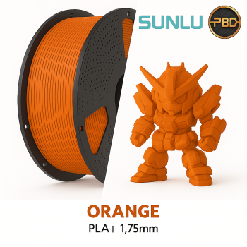 SUNLU PLA Plus Orange 3D Printer Filament 1.75mm for smooth and vibrant 3D printing