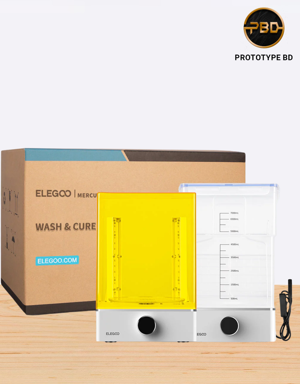 Elegoo Mercury XS Bundle Washing and Curing Station Elegoo Mercury XS Bundle large washing and curing station for resin 3D printers