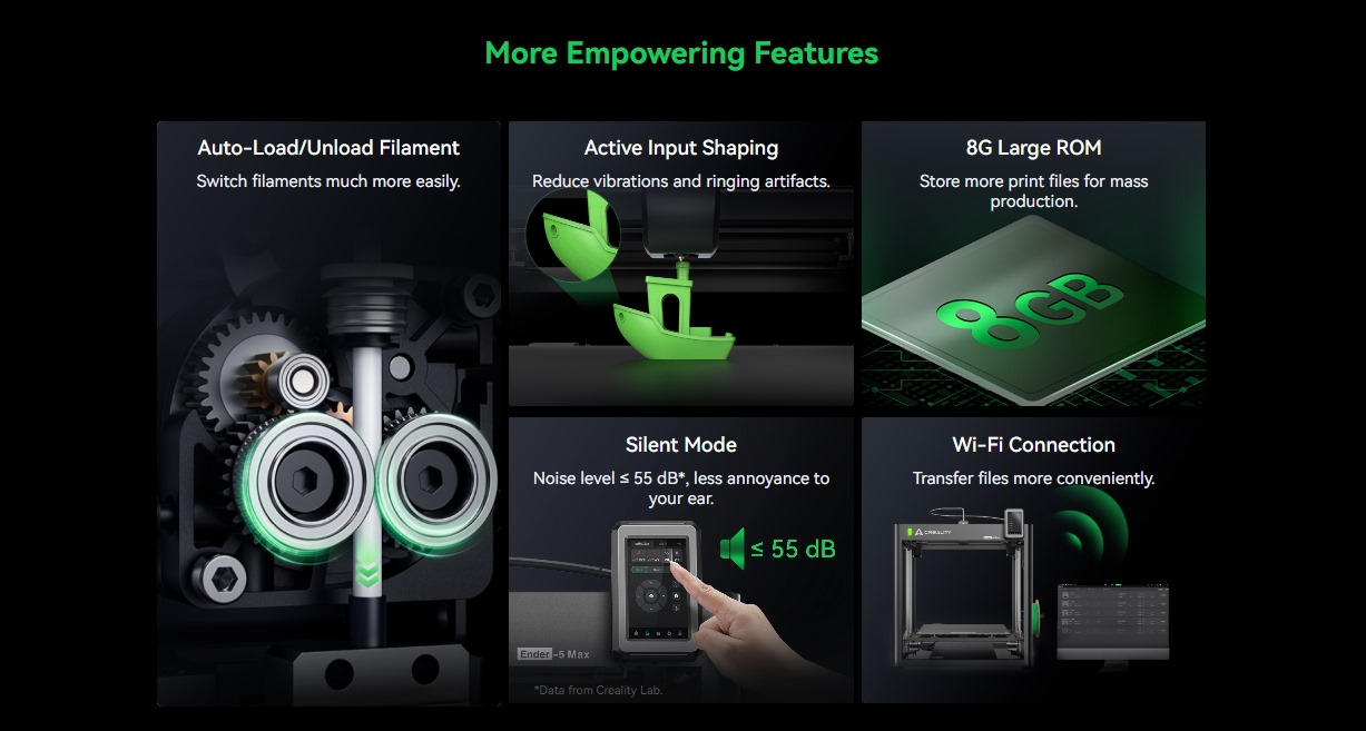 Creality Ender-5 Max 3D Printer with advanced and empowering features for reliable and high-quality 3D printing in Bangladesh.